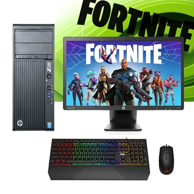 FORTNITE Stolno računalo gaming komplet / Intel Core i5-4570, 8 GB DDR3, 120 GB SSD + 500 GB HDD, NVIDIA GeForce GT 1030, Windows Professional, + monitor 23", tipkovnica, miš